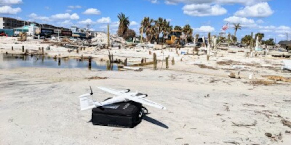 a small drone on a beach